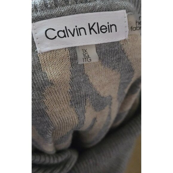 Calvin Klein Animal Print multicolor long sleeve sweater Women's size 1X - Picture 4 of 6